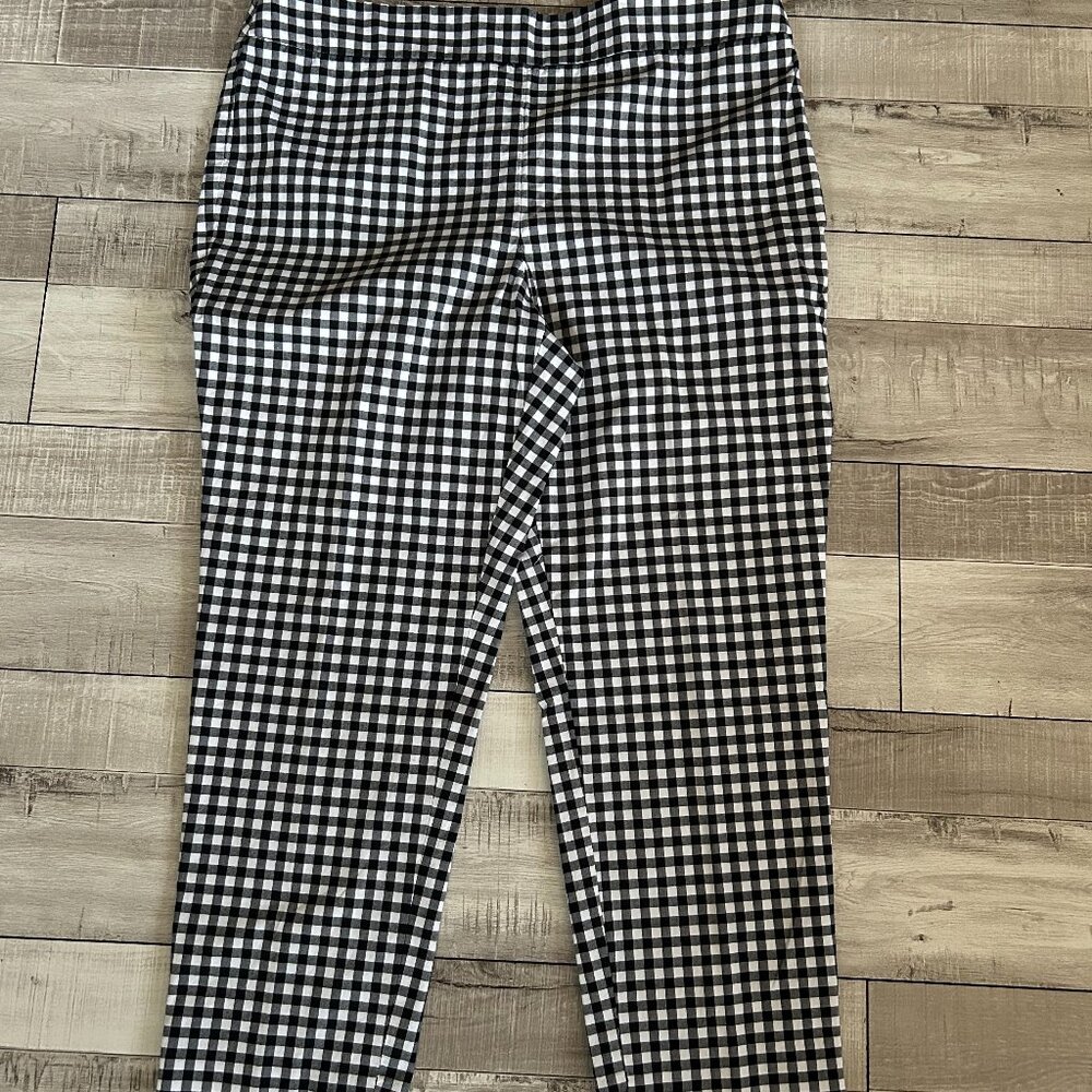 Talbots Blk & White Check Chatham Ankle Pants